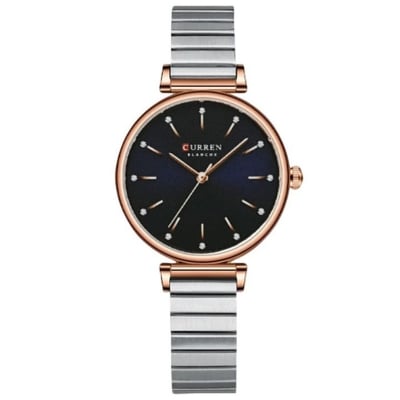 Picture of Curren 9081 Stainless Steel Analog Watch For Women - Silver & Pink