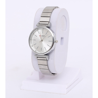 Picture of Curren 9081 Stainless Steel Fashionable Analog Watch For Women - Silver & Pink