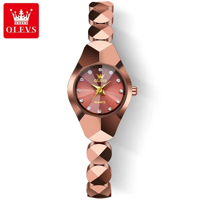 Picture of OLEVS 7007 Original Quartz Watch for Women Rhombic Mirror Waterproof Ladies Wristwatch Tungsten Steel Strap Luxury Women's Watch