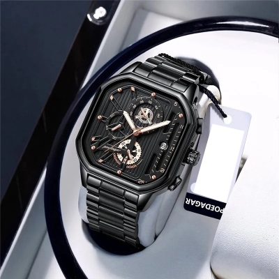 Picture of TRSOYE Top Brand Casual Watch for Men Fashion Waterproof Luminous Date Sport Clock Men's Square Quartz Wristwatches