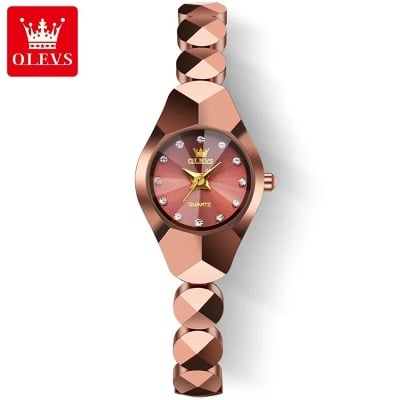 Picture of OLEVS 7007 Original Quartz Watch for Women Rhombic Mirror Waterproof Ladies Wristwatch Tungsten Steel Strap Luxury Women's Watch