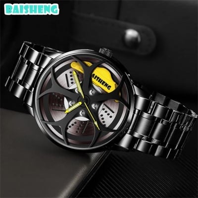 Picture of BEISHEMG 1787 ( NO Wheels ) Creative Fashion Men Stainless Steel Watch For Man Skmei Watch For Men