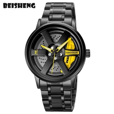 Picture of BEISHEMG 1787 ( NO Wheels ) Creative Fashion Men Stainless Steel Watch For Man Skmei Watch For Men