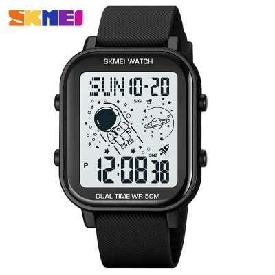 Picture of SKMEI 1971 Fashion Square Silicone Strap Led Digital Watch Waterproof Wristwatch