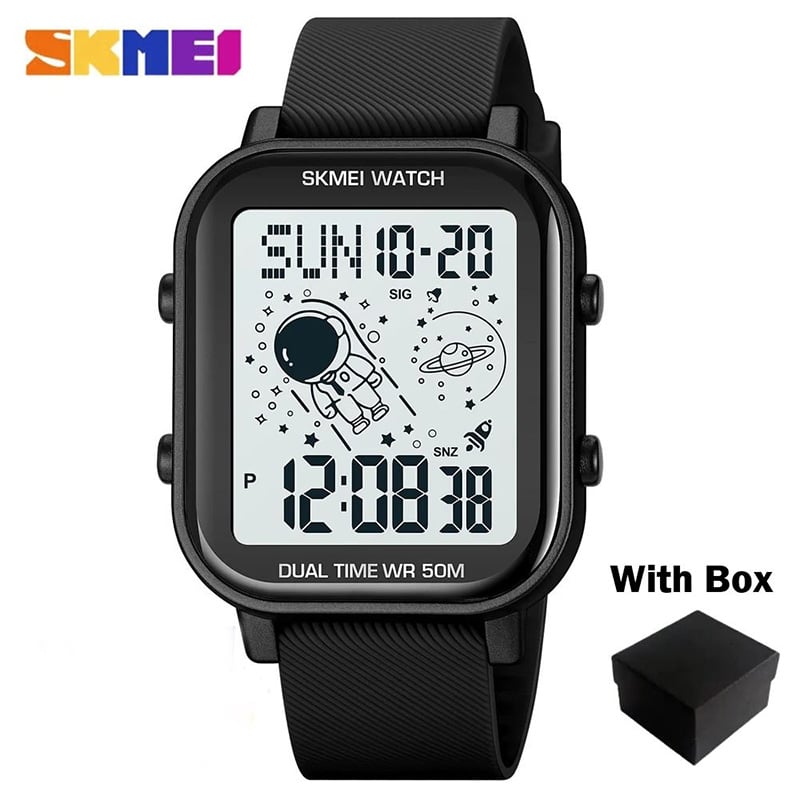 Picture of SKMEI 1971 Fashion Square Silicone Strap Led Digital Watch Waterproof Wristwatch