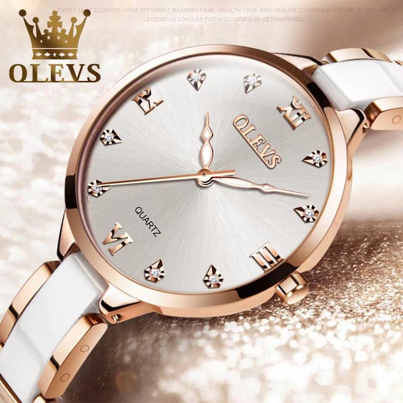 Picture of Stainless Steel Fashion Waterproof Japan Movement Ceramic Watch for Women