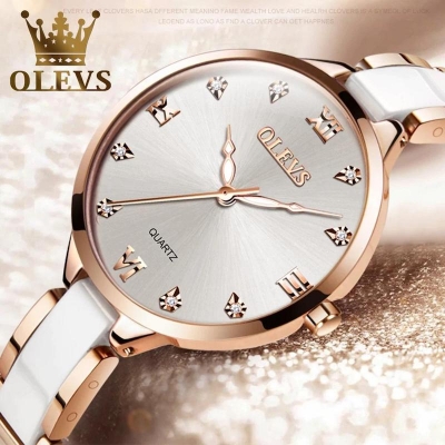 Picture of Stainless Steel Fashion Waterproof Japan Movement Ceramic Watch for Women
