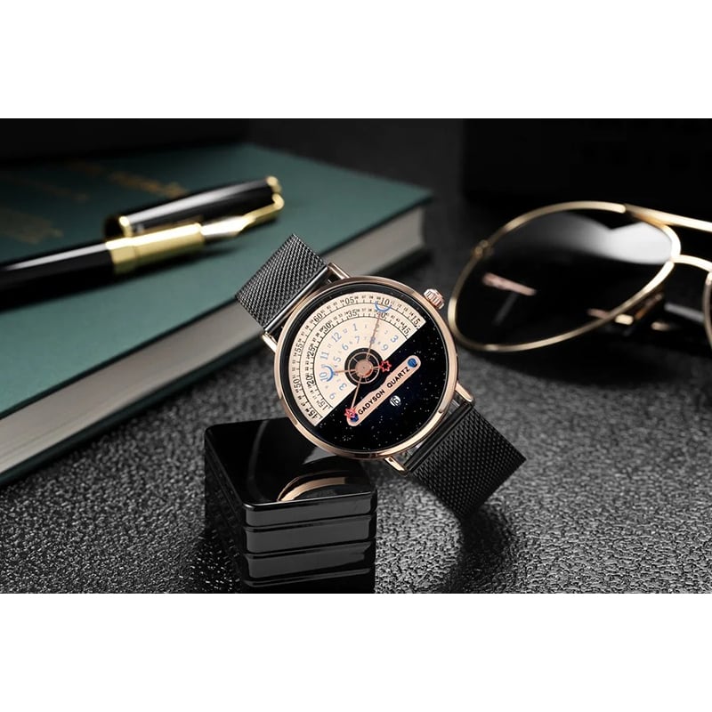 Picture of Men's Starry sky Creativity Fashion Calendar Watches Casual Sport Stainless steel Watch For Men