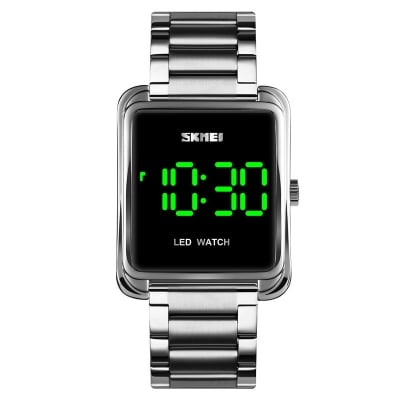 Picture of SKMEI 1505 Digital Sport Watches Rectangle Gold Wristwatch for Male LED Stopwatch Touch Watch For men