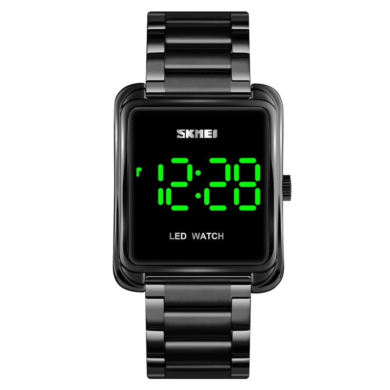 Picture of SKMEI 1505 Digital Sport Watches Rectangle Gold Wristwatch for Male LED Stopwatch Touch Watch For men