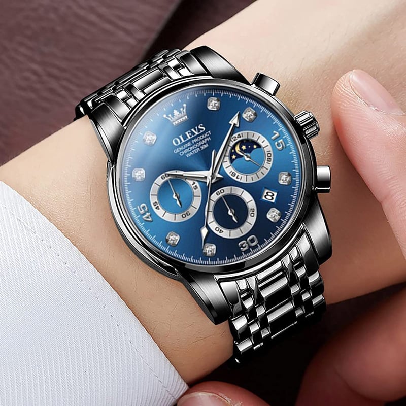 Picture of OLE_VS 2889 Watches for Men Diamond Business Dress Analog Quartz Stainless Steel Date Luxury Casual Fashion Wrist Watch