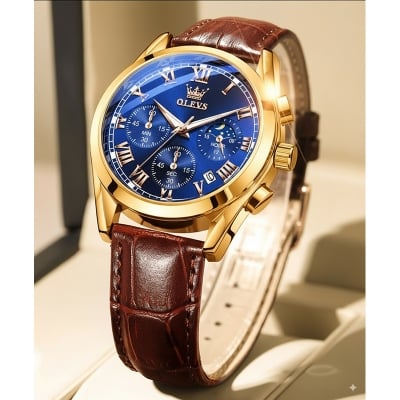 Picture of Olev_vs Top Luxury Leather Analog quartz fashionable watch for men