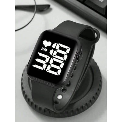 Picture of New LED Digital Watch For Men Sports Silicone Watch Electronic Watch For Men . Watch for men Black