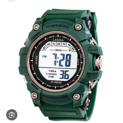 Picture of LASIKA W-H90 Water Resistance Silicon Digital Watch for Men - Black  - Watch For Men - Watch - Watch For Men - Watch