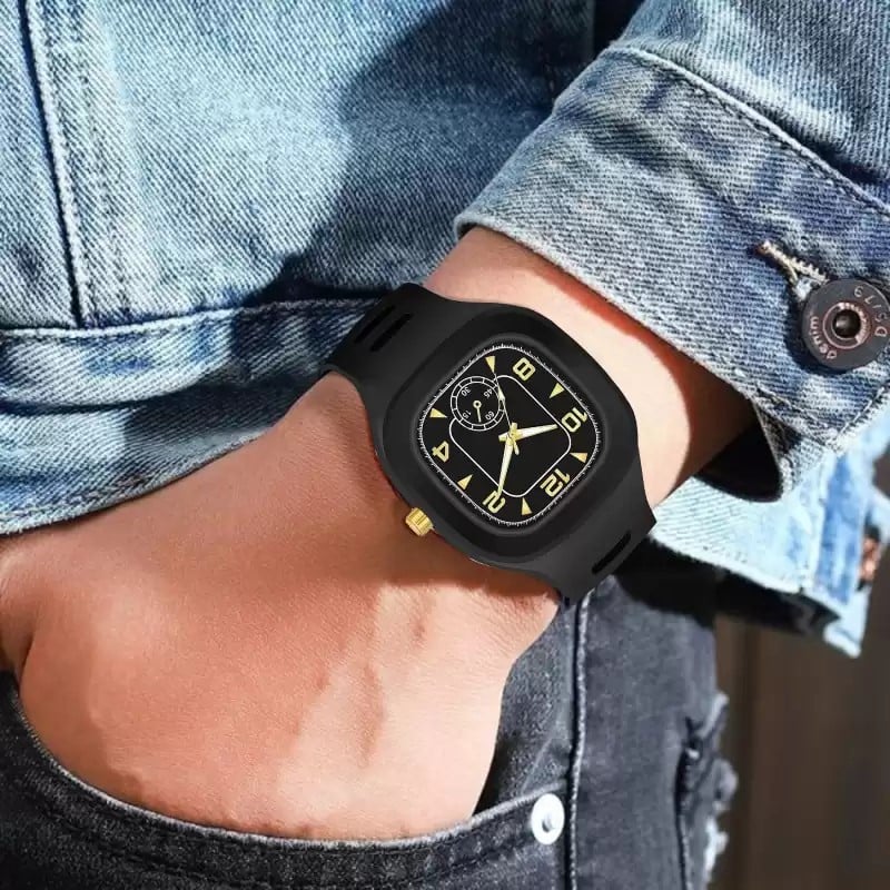Picture of Fashionable Watch Silicone Band Quartz Analog Wrist Watch For Men