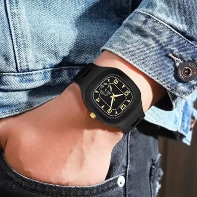 Picture of Fashionable Watch Silicone Band Quartz Analog Wrist Watch For Men