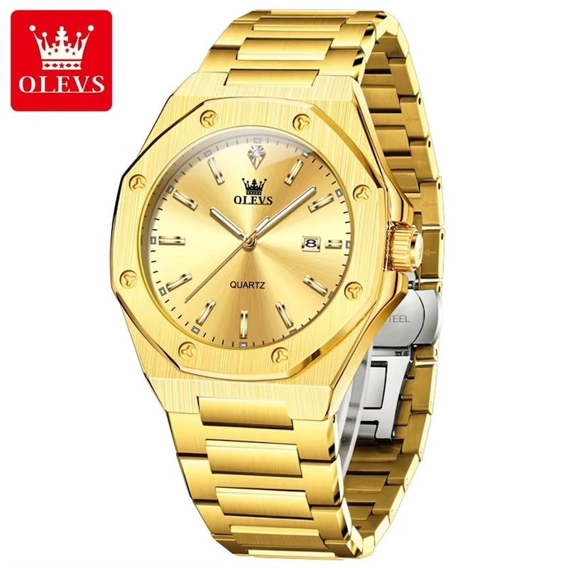 Picture of OLEVS 3613  Butterfly Lock Fan Made Luxury Business Watch for Man Sport Stainless Steel Men Watch Luminous Date Watches Quartz watch - Watch For Men