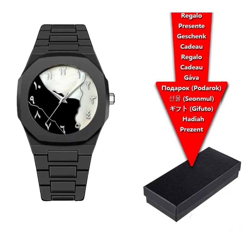 Picture of Arabic Watch Waterproof Men's Quartz Watch Black PC Plastic watch for men - Aura Arabic Watch - Black