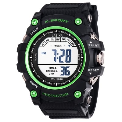 Picture of LASIKA W-H9040  Water Resistance 50m Silicon Digital Watch for Men - Black  - Watch For Men - Watch - Watch For Men - Watch - ঘড়ি - Watch For Men