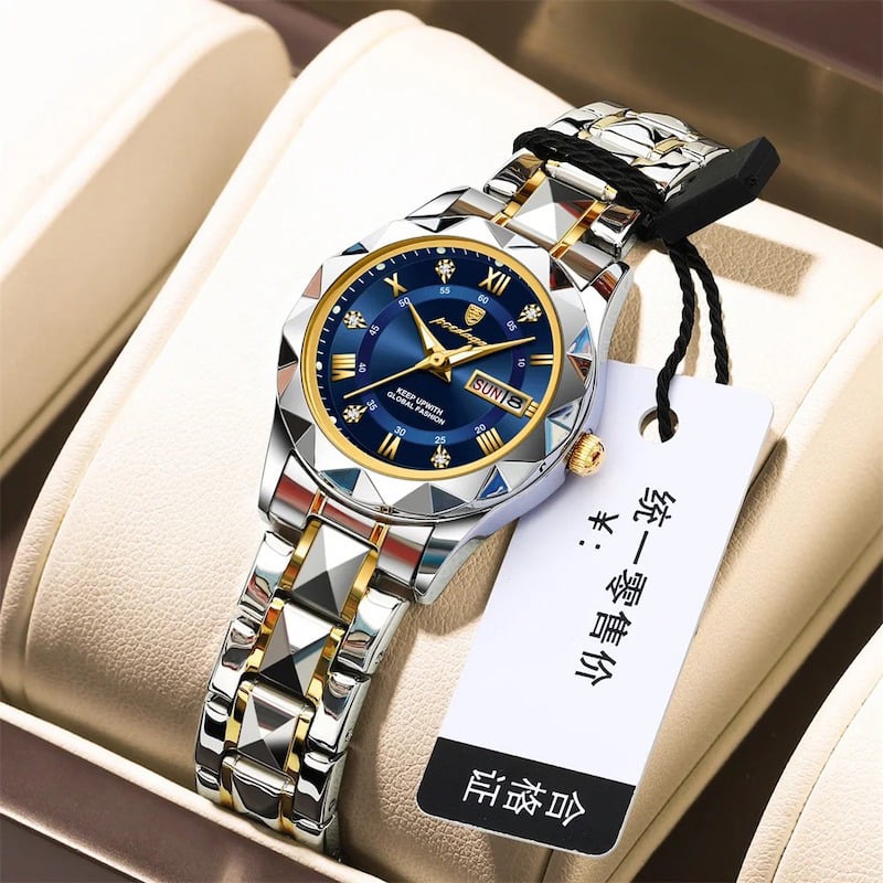 Picture of POEDAGAR 306 Fashion Quartz Watch for Women Stainless Steel Date Week Luxury Ladies Watches - Watch For Women - Women Watch - Watch