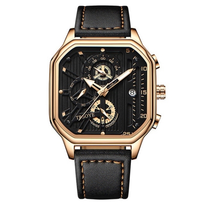 Picture of Trsoye Top luxury fashion Black leather belt wrist Watch for you Wholesale shop