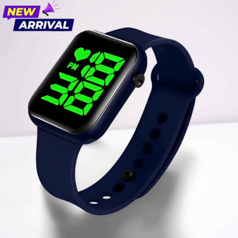 Picture of Fashionable Square LED Digital Sports Watch, Waterproof LED Watch