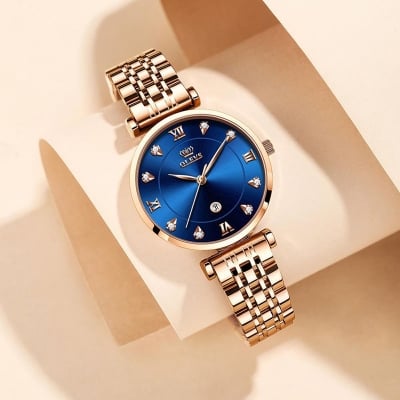 Picture of Olevs Stainless Steel waterproof quartz fashionable watch for Women - Watch -ঘড়ি