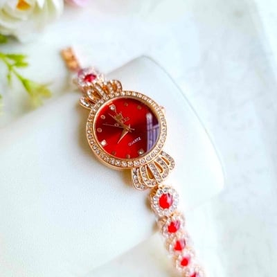 Picture of New Luxury Diamond Ladies Quartz Wrist Watch, Premium quality stylist colorful stone Fashionable Watch For Women - Watch -ঘড়ি