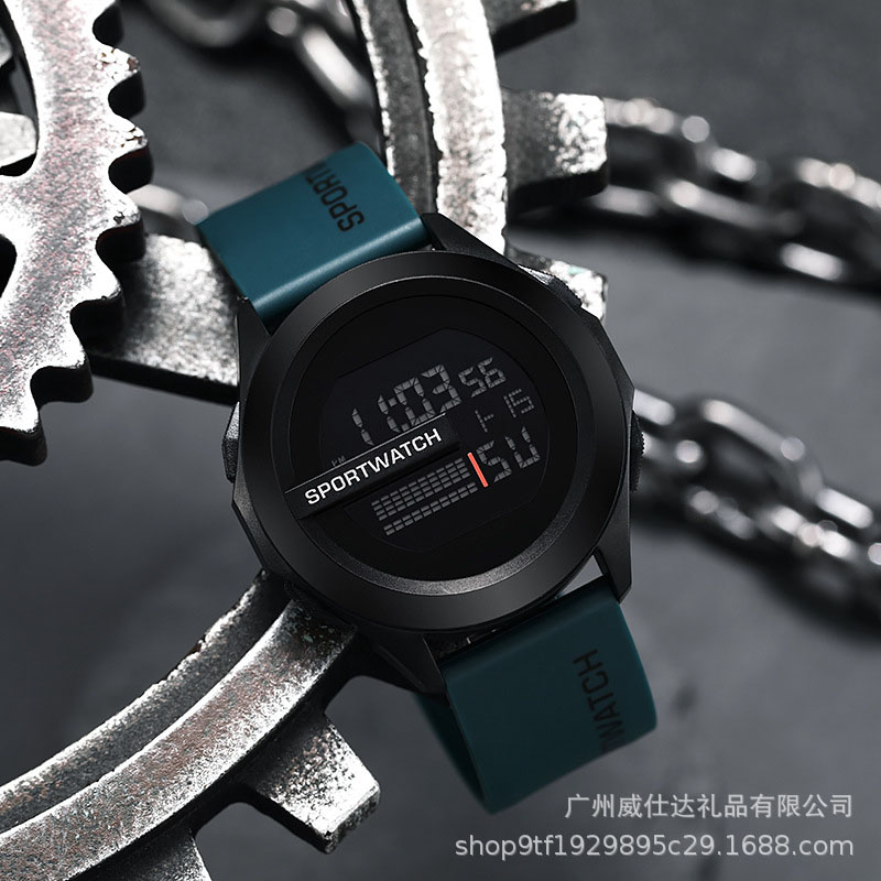 Picture of LASHIDA Wind Multi-Functional Simple Round Electronic Watch Watch Sports Men and Women Middle School Students Trend Couple LCD Waterproof