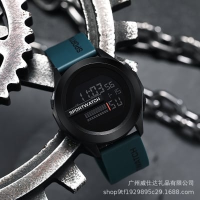 Picture of LASHIDA Wind Multi-Functional Simple Round Electronic Watch Watch Sports Men and Women Middle School Students Trend Couple LCD Waterproof
