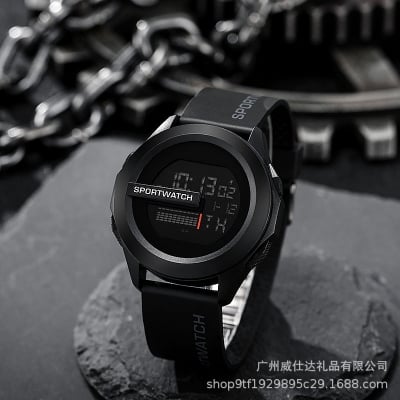 Picture of LASHIDA Wind Multi-Functional Simple Round Electronic Watch Watch Sports Men and Women Middle School Students Trend Couple LCD Waterproof