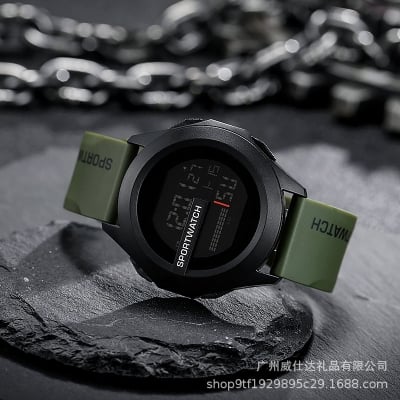 Picture of LASHIDA Wind Multi-Functional Simple Round Electronic Watch Watch Sports Men and Women Middle School Students Trend Couple LCD Waterproof