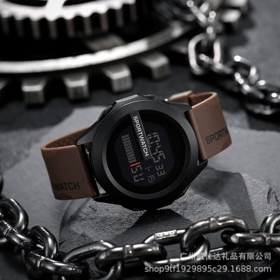 Picture of LASHIDA Wind Multi-Functional Simple Round Electronic Watch Watch Sports Men and Women Middle School Students Trend Couple LCD Waterproof