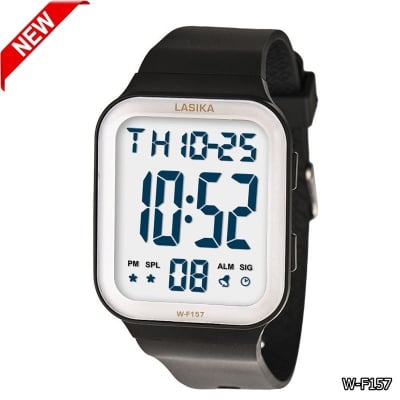 Picture of New Lasika W-F157 Digital Sports Watch for Men Apple Watch Electronic Waterproof Wristwatch Stopwatch Alarm #157