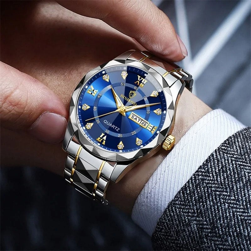 Picture of Binbond 2521 Men's Luxury Fashion Stainless Steel Waterproof Quartz Movement Wrist-watch