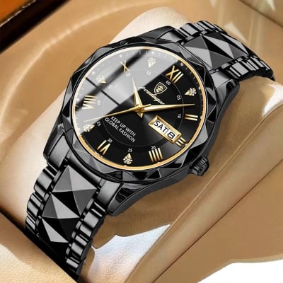 Picture of POEDAGAR 615 Mens Quartz Watches Waterproof Luminous Dial Men Fashionable Wristwatches Sports Stainless Steel Watch P615