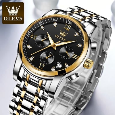 Picture of Olevs Stainless Steel quartz fashionable Olevs Analog watch for men
