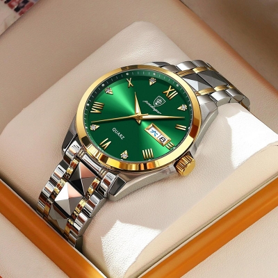 Picture of POEDAGAR Men Wrist Watches Luxury Brand 2022 Lumious Hands Gold Green Male Wristwatches Waterproof Sport Watch Men
