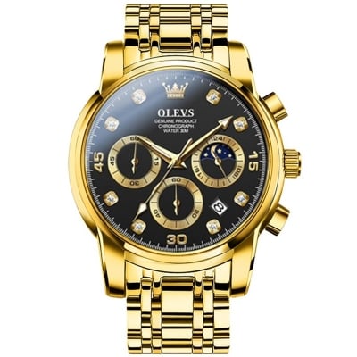 Picture of Top Luxury Olevs 2889 Stainless Steel Top Luxury Quartz Chronograph Fashionable Watch for Men - Watch