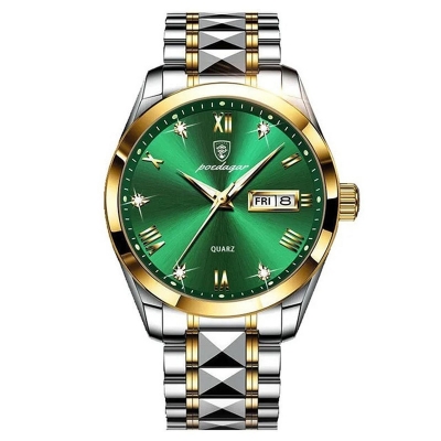 Picture of POEDAGAR Men Wrist Watches Luxury Brand 2022 Lumious Hands Gold Green Male Wristwatches Waterproof Sport Watch Men