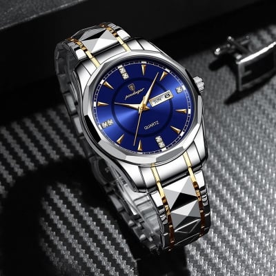 Picture of POEDAGAR New Fashion Men's Watches Stainless Steel Top Brand Luxury Waterproof Men Quartz Wristwatches Relogio Masculino