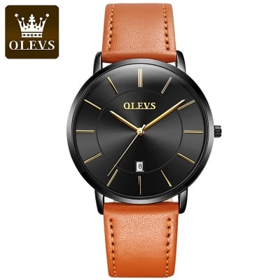 Picture of OLEVS 5869 Fashion Casual Men's Watches Waterproof Sports Leather Quartz Watches For Men