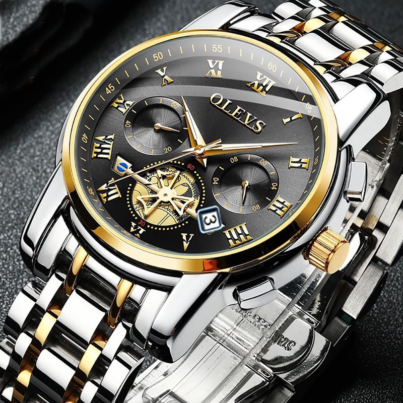 Picture of Top Luxury Tow Tone Stainless Steel Chronograph Wrist Watch For Men