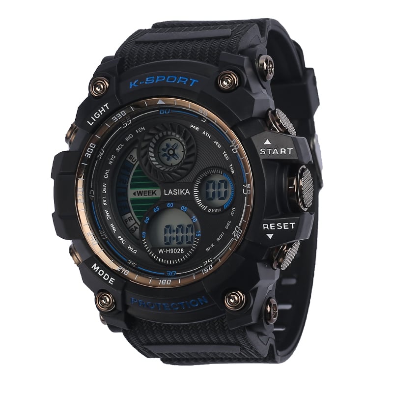 Picture of Lasika 9028 Cronographs, Auto Date, Shock Resistant Men's Waterproof Sports Digital Wrist Clock