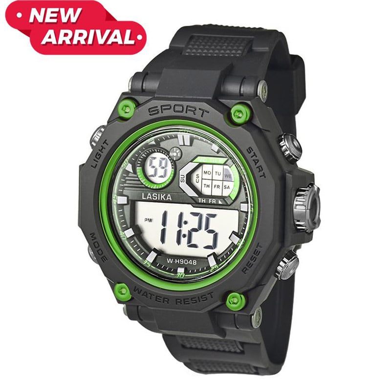 Picture of Premium Quality Boys Digital Waterproof Sport Fashion Luxury Military Quartz Watch (Model 9020 Green)