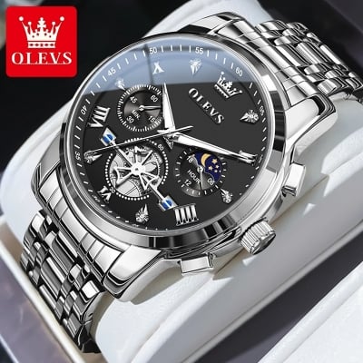 Picture of Top Luxury Tow Tone Stainless Steel Chronograph Wrist Watch For Men