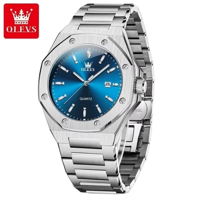 Picture of OLEVS 3613  Butterfly Lock Fan Made Luxury Business Watch for Man Sport Stainless Steel Men Watch Luminous Date Watches Quartz watch - Watch For Men