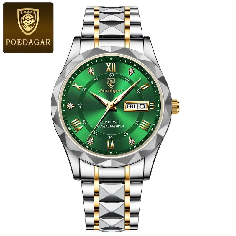 Picture of POEDAGAR 615 Mens Quartz Watches Waterproof Luminous Dial Men Fashionable Wristwatches Sports Stainless Steel Watch for man