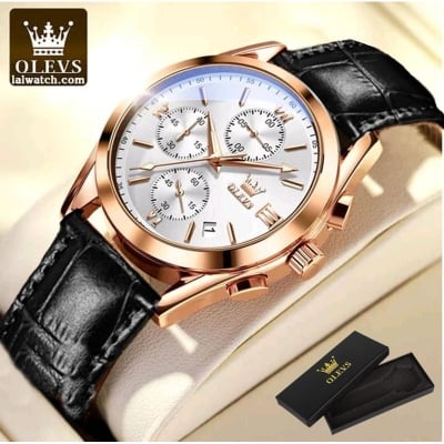 Picture of Leather Waterproof Quartz Fashion Watch for Men