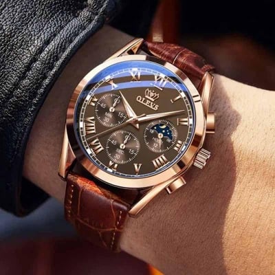 Picture of Leather Luxury Smart Fitness Wrist Watch